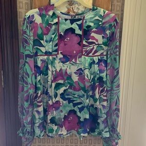 Fabulous anthropology viscose, colorful, gorgeous pattern &colors.  Worn once. M